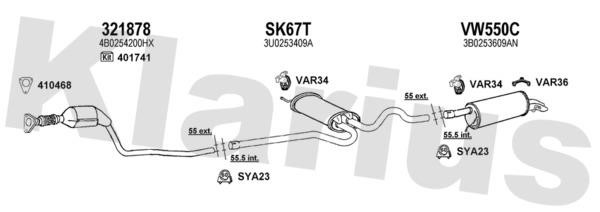 Klarius 780073U Exhaust system 780073U