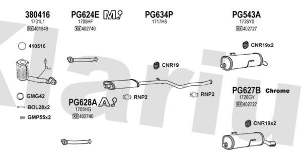 Klarius 630942U Exhaust system 630942U
