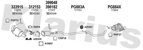 Klarius 631427U Exhaust system 631427U