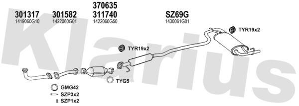 Klarius 820086U Exhaust system 820086U