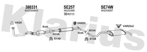 Klarius 790088U Exhaust system 790088U