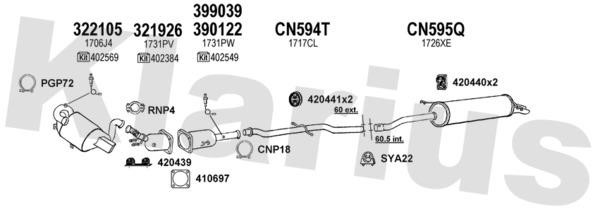 Klarius 180782U Exhaust system 180782U
