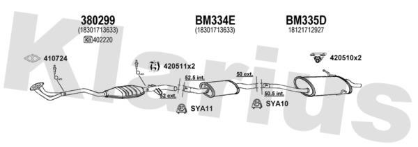 Klarius 060365U Exhaust system 060365U