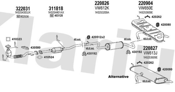 Klarius 931613E Exhaust system 931613E