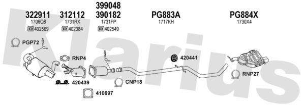 Klarius 631426U Exhaust system 631426U