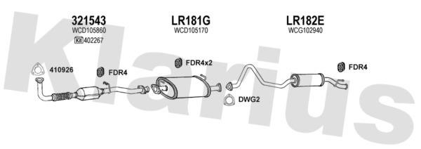 Klarius 090183U Exhaust system 090183U