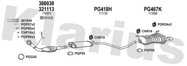 Klarius 630314U Exhaust system 630314U