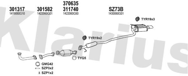 Klarius 820087U Exhaust system 820087U