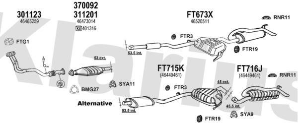 Klarius 330360U Exhaust system 330360U