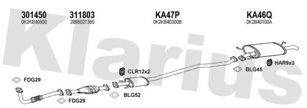 Klarius 500023U Exhaust system 500023U