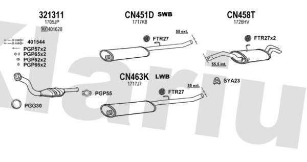 Klarius 330877U Exhaust system 330877U