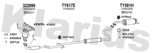 Klarius 900414U Exhaust system 900414U