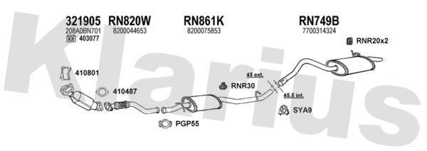 Klarius 720953U Exhaust system 720953U