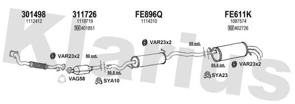 Klarius 361591U Exhaust system 361591U