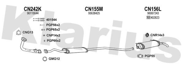 Klarius 180116U Exhaust system 180116U