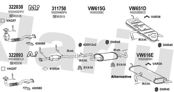 Klarius 931127U Exhaust system 931127U