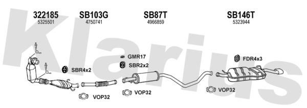 Klarius 750202U Exhaust system 750202U