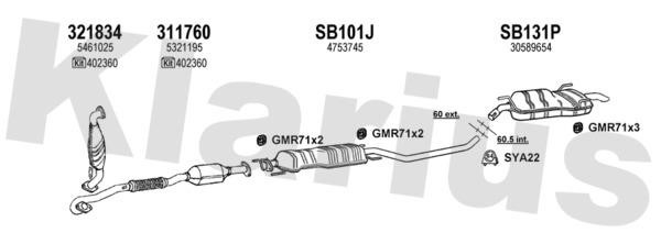 Klarius 750194U Exhaust system 750194U