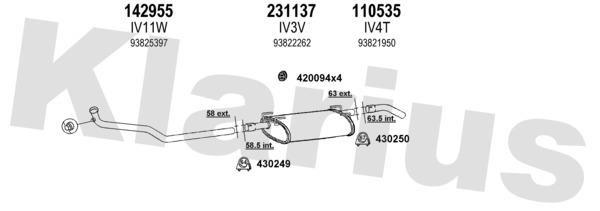  470021E Exhaust system 470021E
