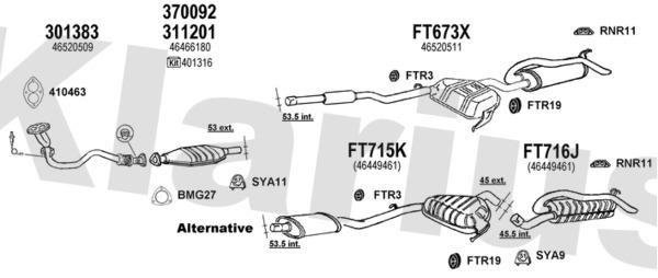 Klarius 330747U Exhaust system 330747U