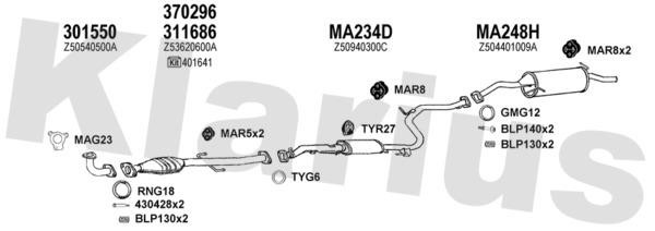 Klarius 570253U Exhaust system 570253U