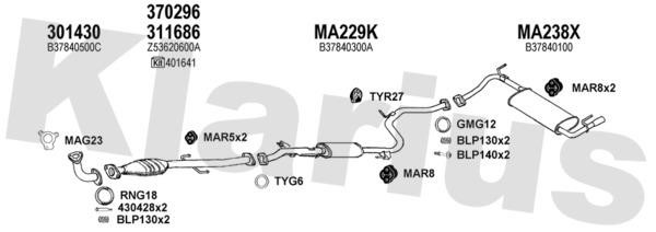 Klarius 570256U Exhaust system 570256U