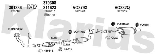 Klarius 960305U Exhaust system 960305U