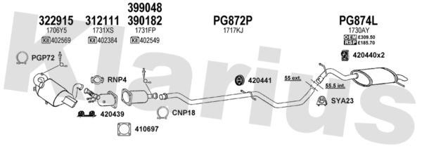  631512U Exhaust system 631512U