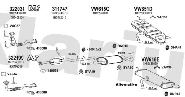 Klarius 931126U Exhaust system 931126U