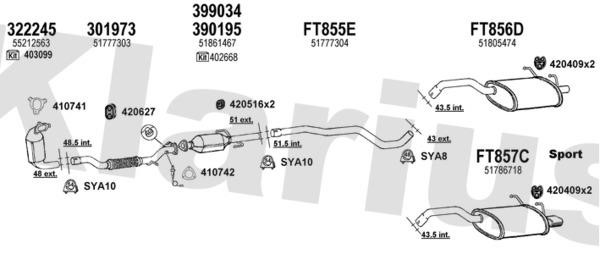 Klarius 330978U Exhaust system 330978U