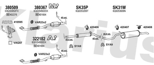 Klarius 780090U Exhaust system 780090U