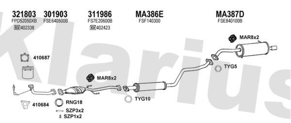 Klarius 570275U Exhaust system 570275U