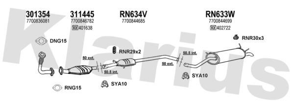 Klarius 720888U Exhaust system 720888U