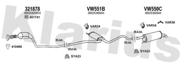 Klarius 931201U Exhaust system 931201U