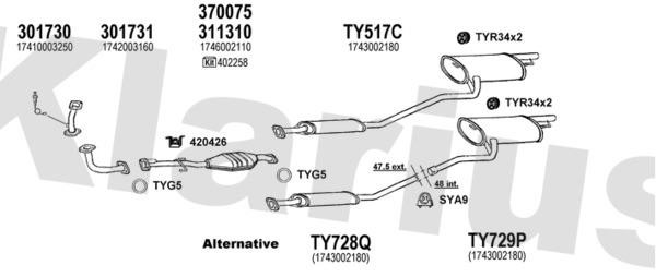 Klarius 900347U Exhaust system 900347U