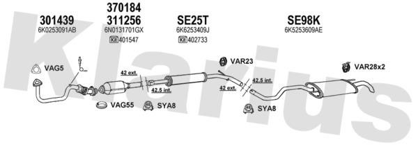 Klarius 790122U Exhaust system 790122U