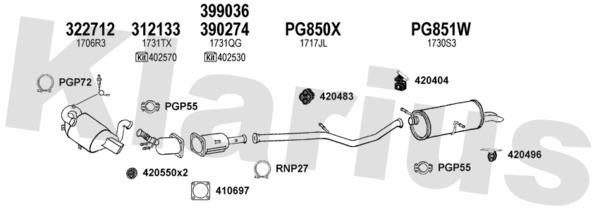 Klarius 631429U Exhaust system 631429U