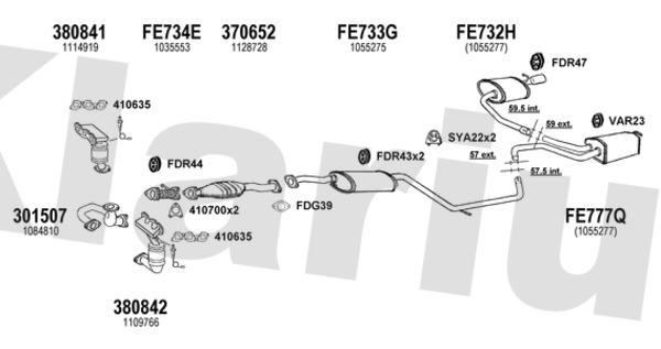 Klarius 361782U Exhaust system 361782U