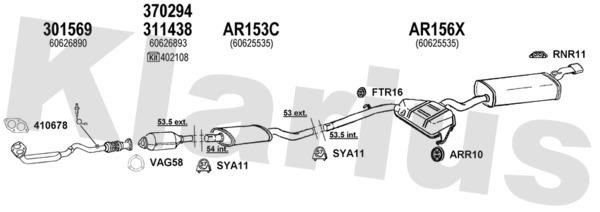 Klarius 030138U Exhaust system 030138U