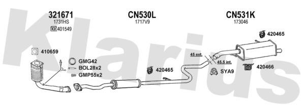 Klarius 180623U Exhaust system 180623U