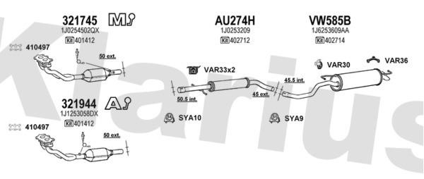 Klarius 940444U Exhaust System 940444U