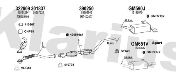 Klarius 391752U Exhaust system 391752U