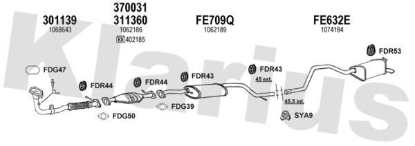 Klarius 361384U Exhaust system 361384U