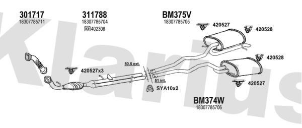 Klarius 060301U Exhaust system 060301U