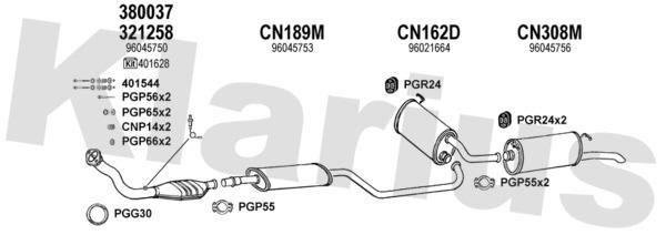 Klarius 180184U Exhaust system 180184U