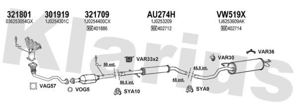 Klarius 790239U Exhaust system 790239U