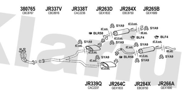 Klarius 080193U Exhaust system 080193U