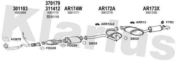 Klarius 030158U Exhaust system 030158U