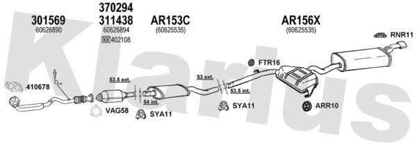 Klarius 030140U Exhaust system 030140U