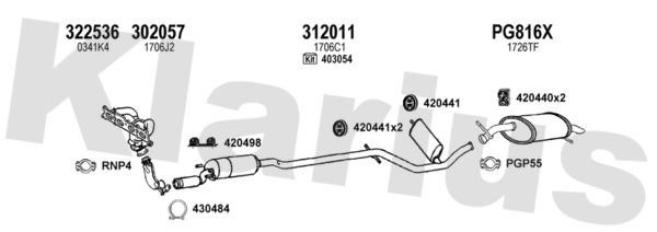 Klarius 631114U Exhaust system 631114U